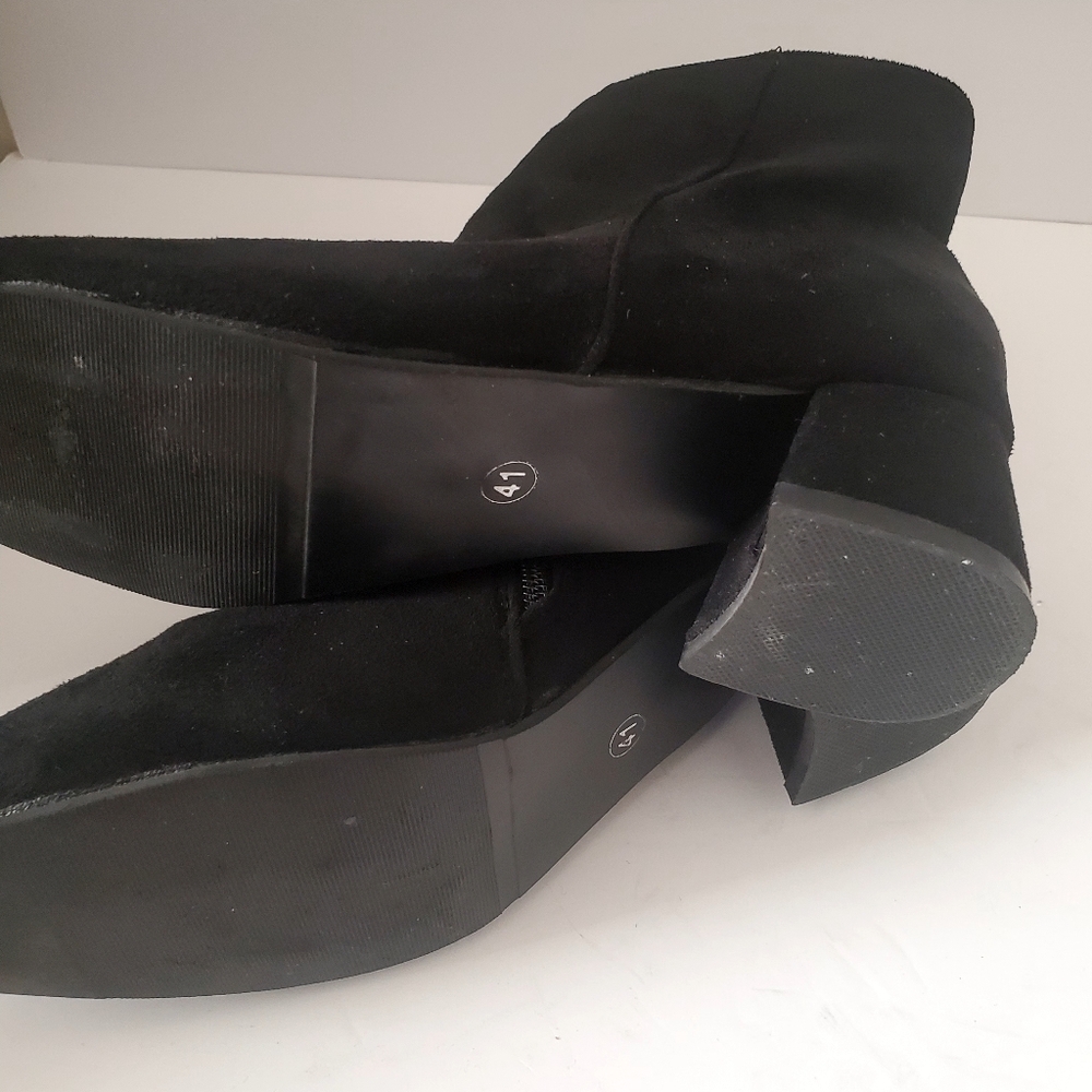 Black Suede Ankle Booties - Picture 5 of 5